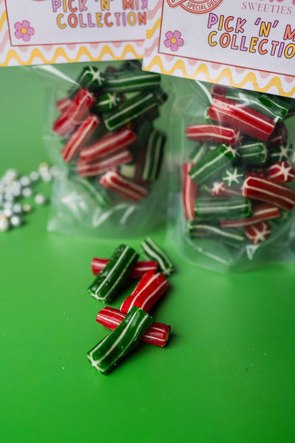 Christmas Green & Red Candy Poles